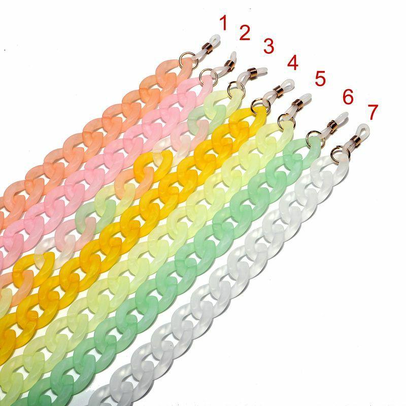 Glasses Chain | acrylic glasses chain frosted jelly color multi-color creative glasses rope wholesale nihaojewelry Glasses Glasses Chain