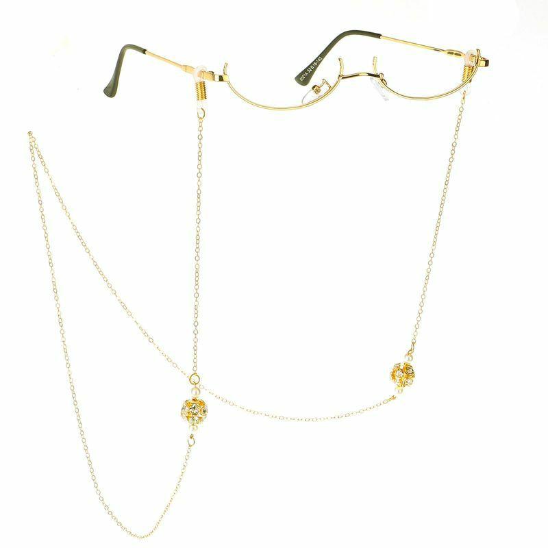 Glasses Chain | beads rhinestone ball chain nhbc131115 Glasses Glasses Chain