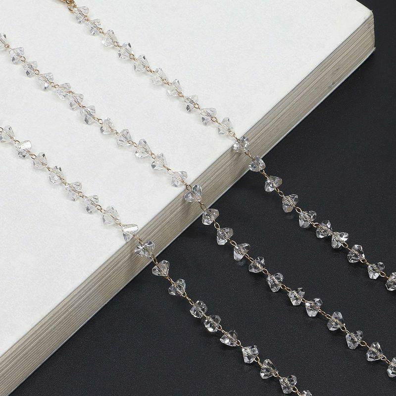 Glasses Chain | fashion alloyen triangle imitated crystal chain full handmade glasses chain nhbc148757 Glasses Glasses Chain