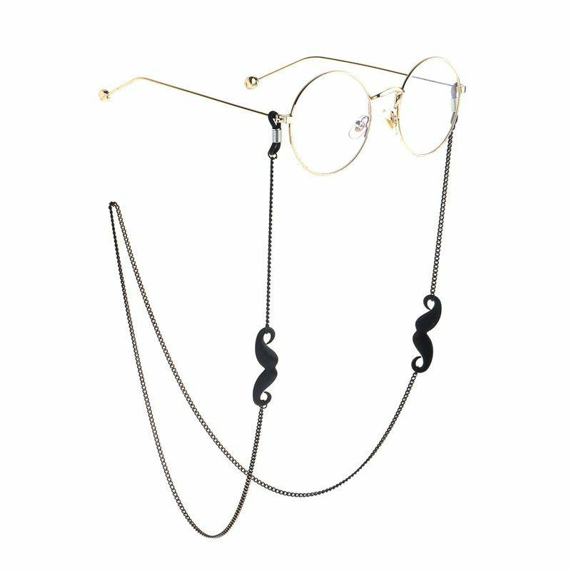 Glasses Chain | fashion black beard pendant handmade metal glasses chain nhbc153892 Glasses Glasses Chain