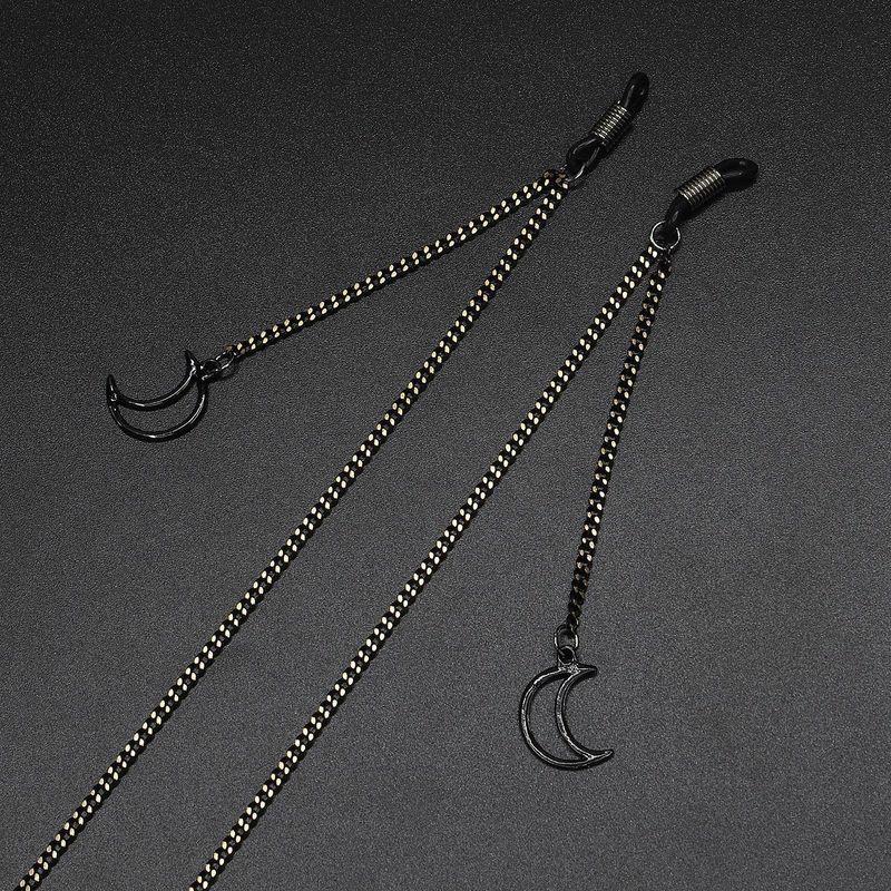 Glasses Chain | fashion simple black moon pendant chain sunglasses with glasses chain nhbc135105 Glasses Glasses Chain