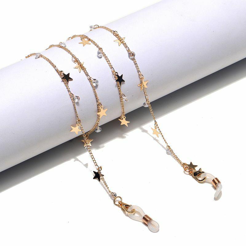 Glasses Chain | fashion simple handmade star zircon glasses chain glasses rope Glasses Glasses Chain