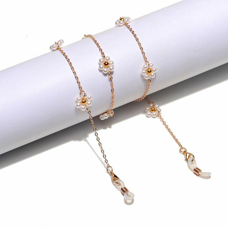 Glasses Chain | fashion simple pearl flower eyeglass chain wholesale Glasses Glasses Chain