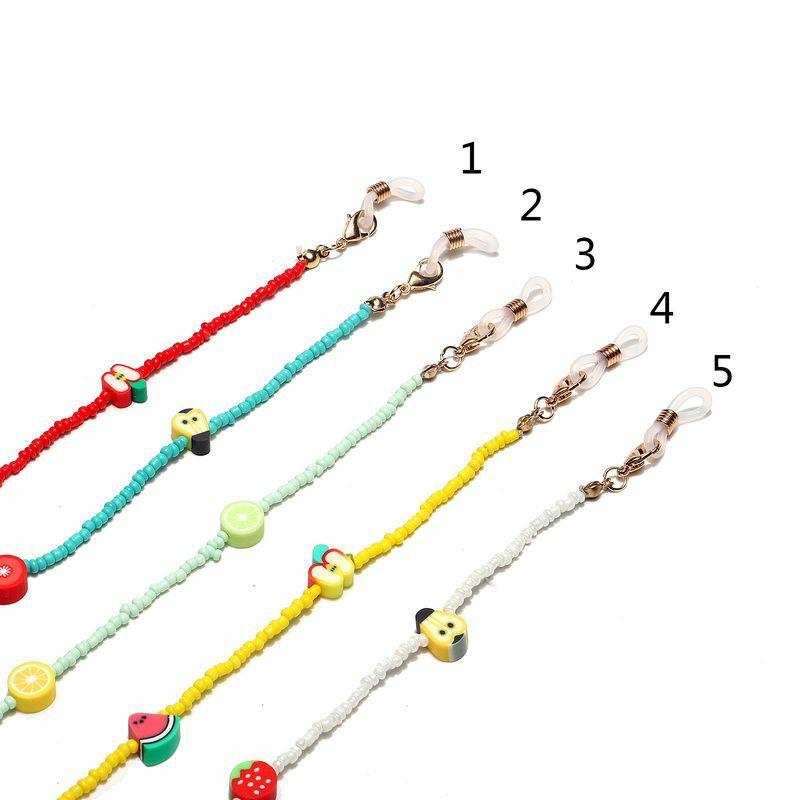 Glasses Chain | fashion soft clay fruit multicolor rice bead glasses chain Glasses Glasses Chain