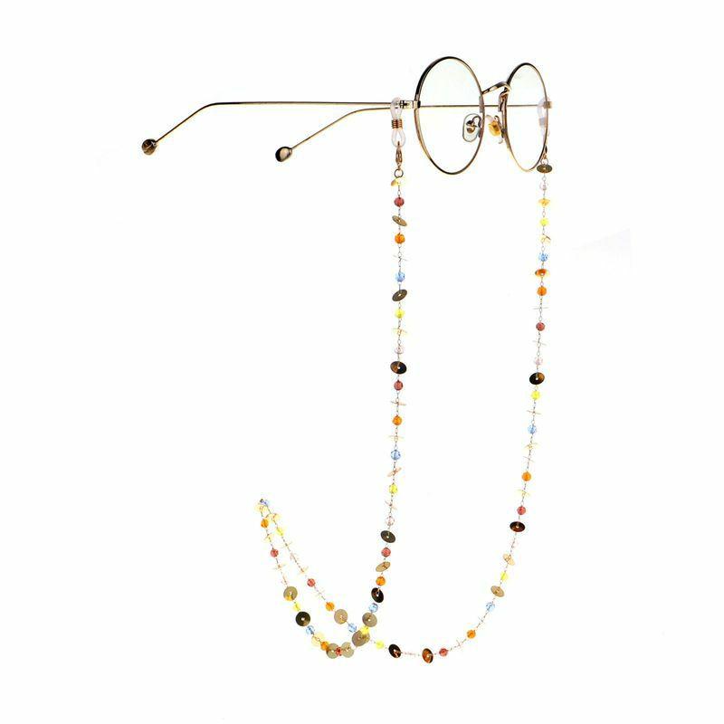 Glasses Chain | glasses chain colorful crystal handmade glasses chain reading glasses anti-lost chain Glasses Glasses Chain