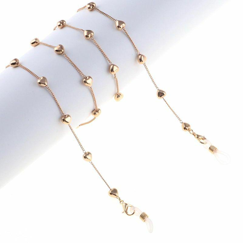 Glasses Chain | golden copper heart glass chain nhbc155715 Glasses Glasses Chain