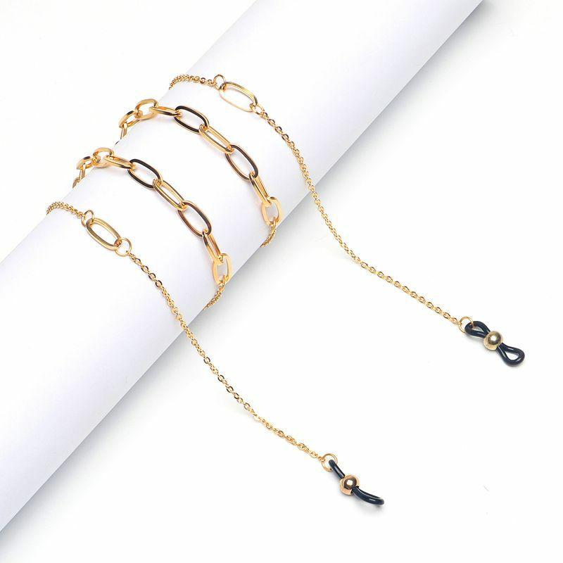 Glasses Chain | golden thick stainless steel sunglasses chain color retention true gold plated glasses rope glasses chain wholesale nihaojewelry Glasses Glasses Chain