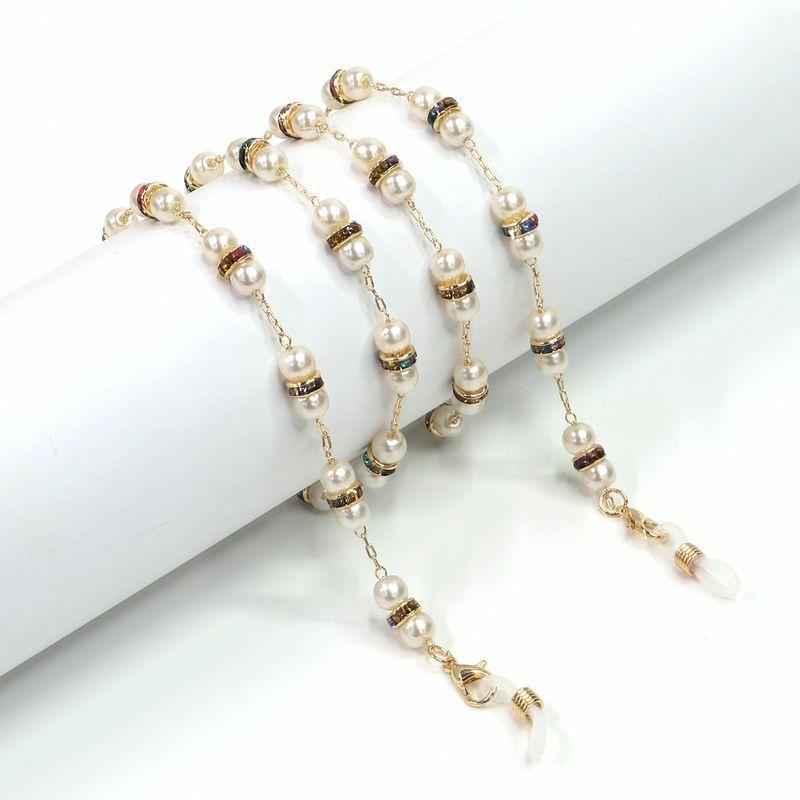 Glasses Chain | high-end rhinestone pearl non-slip handmade glasses chain personality fashion glasses rope lanyard glasses accessories wholesale nihaojewelry Glasses Glasses Chain