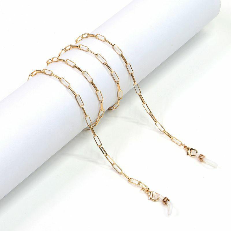 Glasses Chain | hot fashion simple and color-preserving gold oval thick glasses rope metal glasses chain wholesale Glasses Glasses Chain