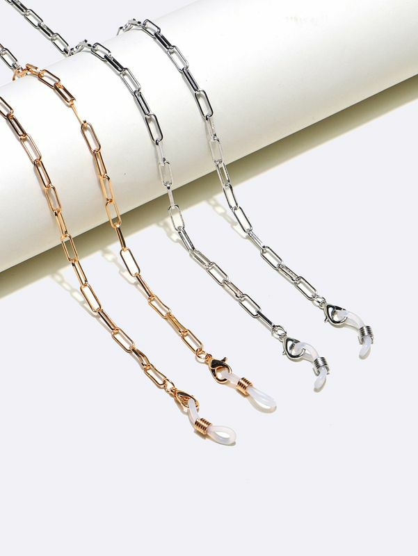 Glasses Chain | hot two-piece set eyeglasses chain copper thick straps gold silver box glasses cord cross-border Glasses Glasses Chain