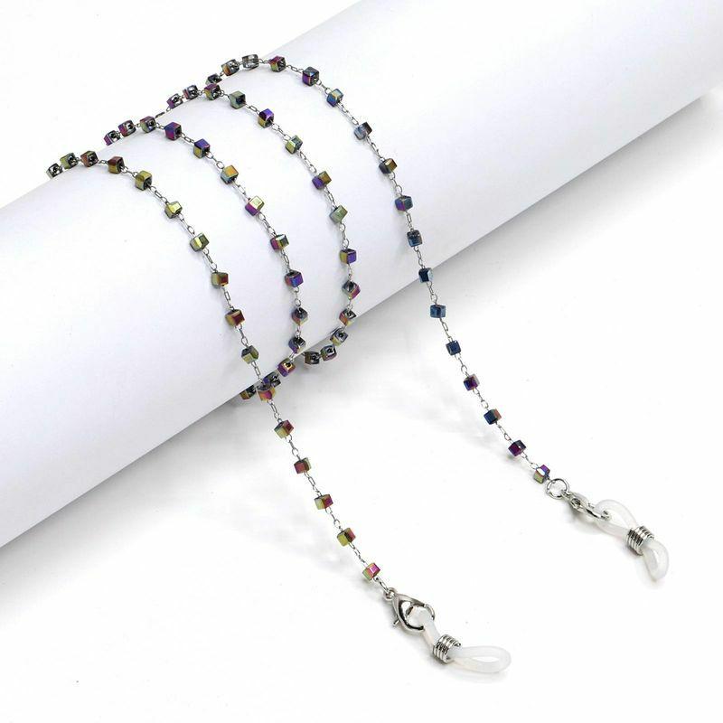 Glasses Chain | multicolored crystal stainless steel chain sunglasses chain color retention anti-skid hanging chain glasses chain Glasses Glasses Chain