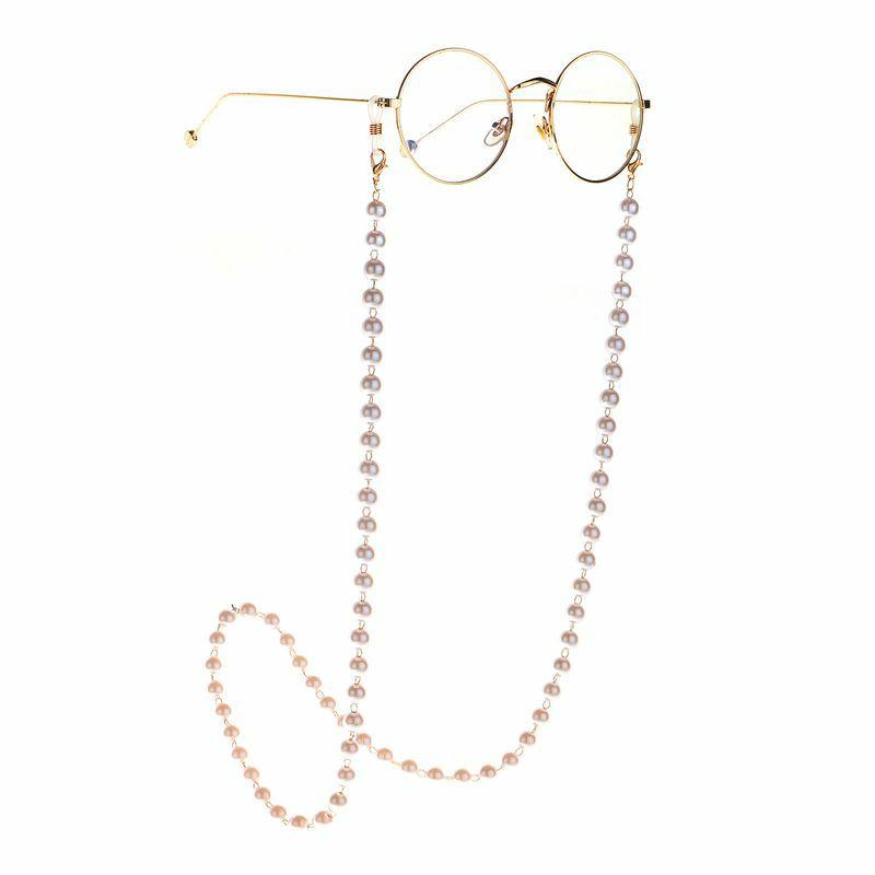 Glasses Chain | new 8mm pearl gold glasses chain necklace sunglasses anti-lost fashion pearl glass chain wholesale Glasses Glasses Chain