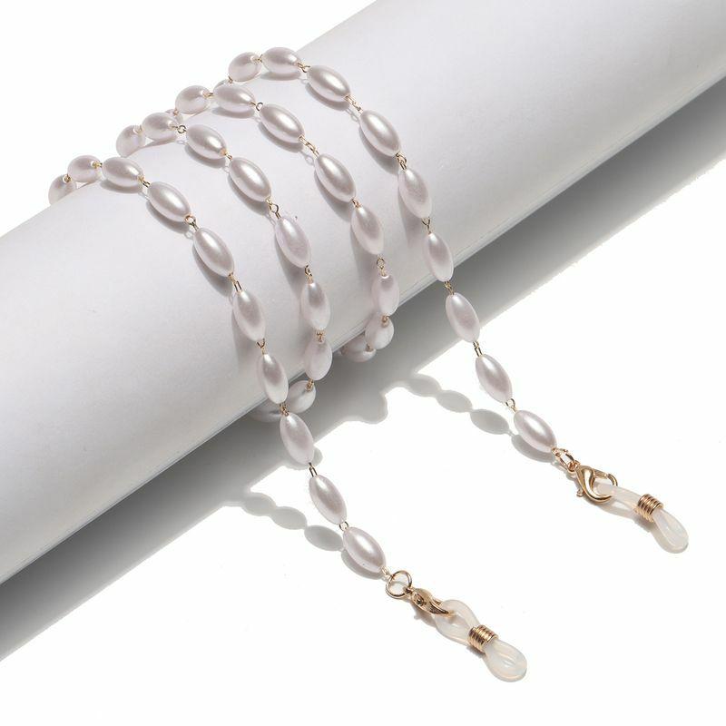 Glasses Chain | new beige pearl gold eyeglasses chain necklace sunglasses anti-lost anti-drop glasses cord eye lanyard Glasses Glasses Chain