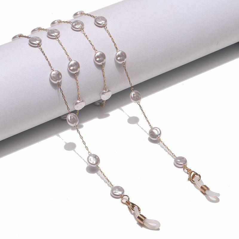 Glasses Chain | new round pearl gold glasses chain necklace sunglasses anti-lost anti-drop glasses lanyard Glasses Glasses Chain