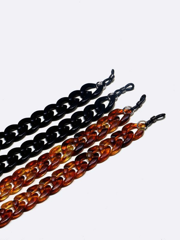 Glasses Chain | popular 2-piece set eyeglasses chain acrylic black amber independent packaging glasses cord Glasses Glasses Chain