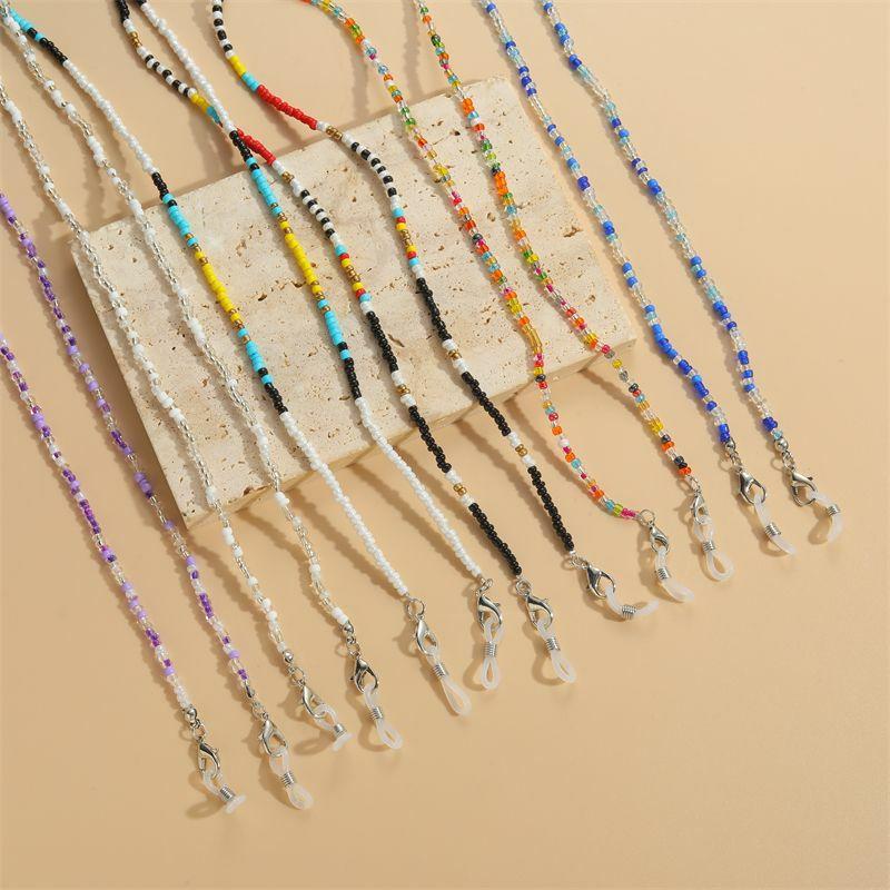 Glasses Chain | retro commute colorful beaded imitation pearl copper unisex glasses chain Glasses Glasses Chain