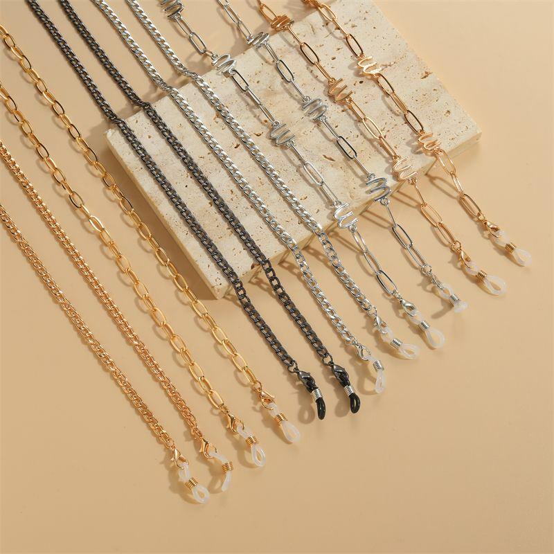 Glasses Chain | retro commute geometric solid color alloy silica gel metal women’s men’s glasses chain Glasses Glasses Chain