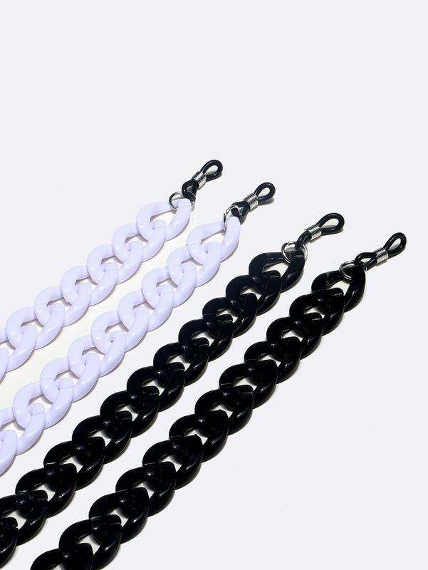 Glasses Chain | simple fashion 2 piece acrylic black white glasses string wholesale nihaojewelry Glasses Glasses Chain