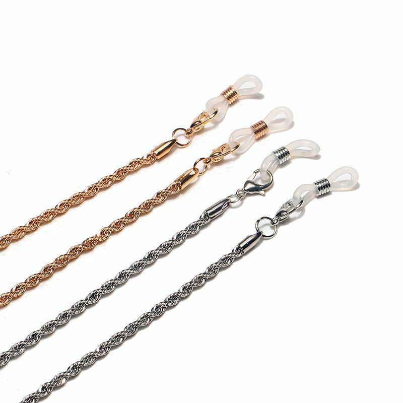 Glasses Chain | simple geometric metal twist glasses chain wholesale Glasses Glasses Chain