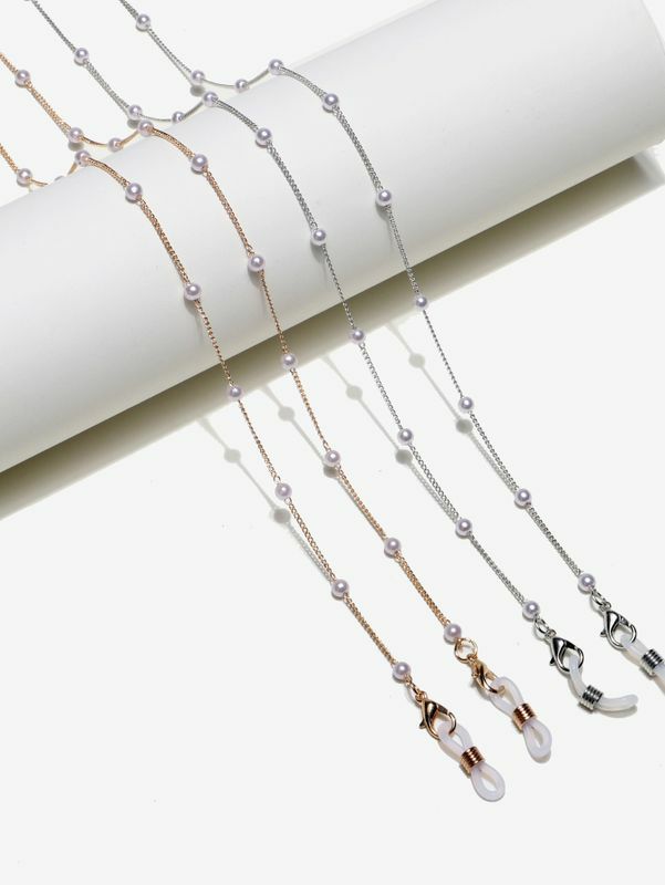 Glasses Chain | wholesale accessories two-piece copper pearl glasses chain nihaojewelry Glasses Glasses Chain