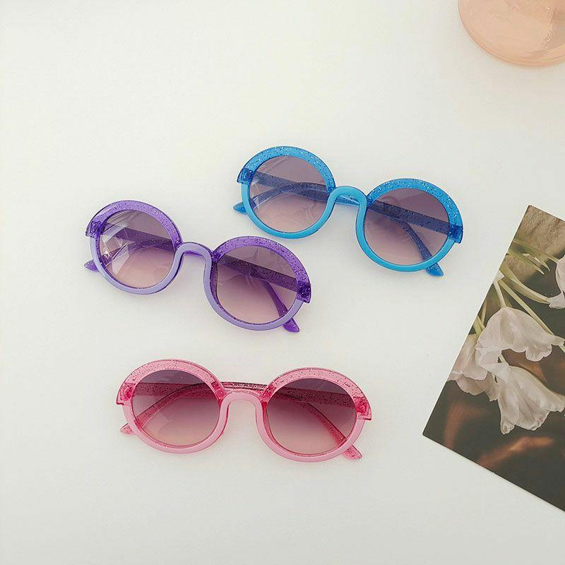 Kids Sunglasses | Cartoon Style Solid Color Pc Resin Oval Frame Full Frame Kids Sunglasses Glasses Kids Sunglasses