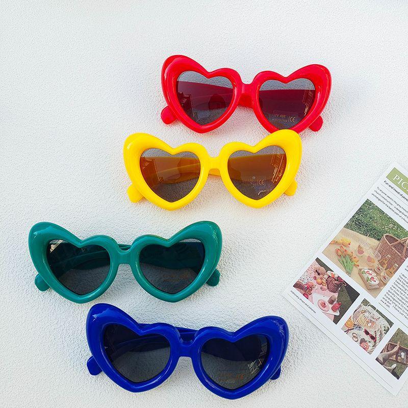 Kids Sunglasses | cute vacation sweet heart shape pc resin special-shaped mirror full frame kids sunglasses Glasses Kids Sunglasses