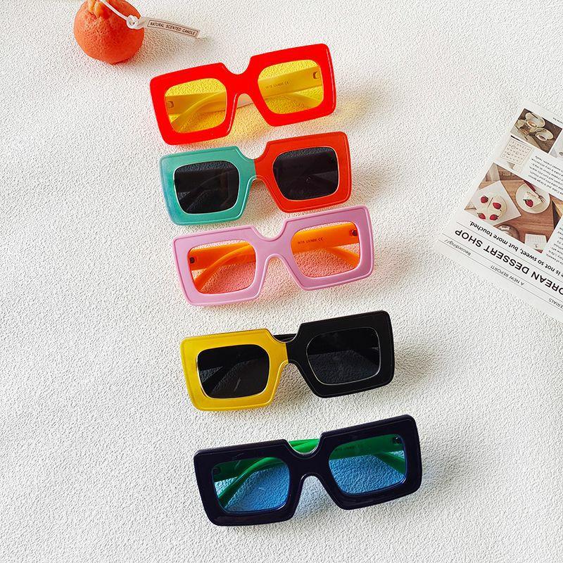 Kids Sunglasses | ig style modern style sweet solid color pc resin square full frame kids sunglasses Glasses Kids Sunglasses