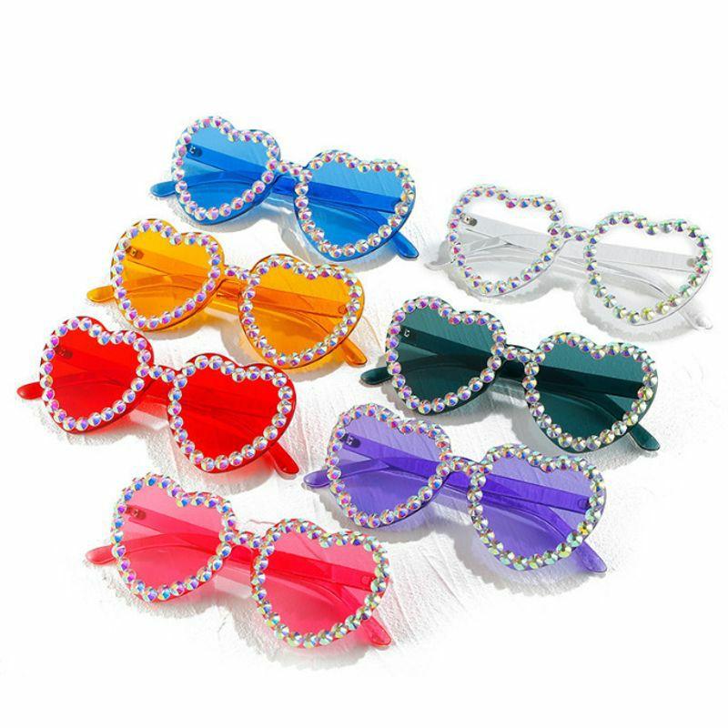 Kids Sunglasses | Simple Style Classic Style Heart Shape Pc Special-Shaped Mirror Frameless Kids Sunglasses Glasses Kids Sunglasses