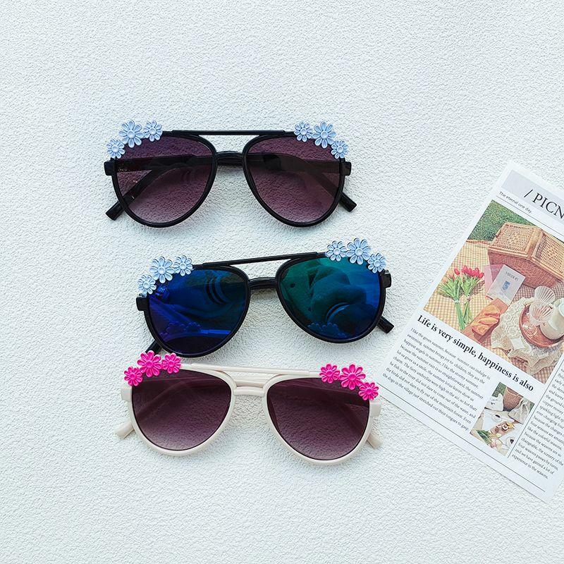 Kids Sunglasses | sweet artistic flower pc resin oval frame full frame kids sunglasses Glasses Kids Sunglasses