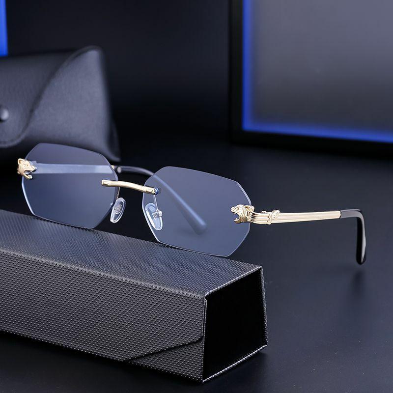 Men’s Sunglasses | business retro solid color pc square frameless men’s sunglasses Glasses Men's Sunglasses