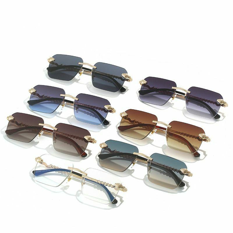 Men’s Sunglasses | classic style streetwear square ac square frameless men’s sunglasses Glasses Men's Sunglasses