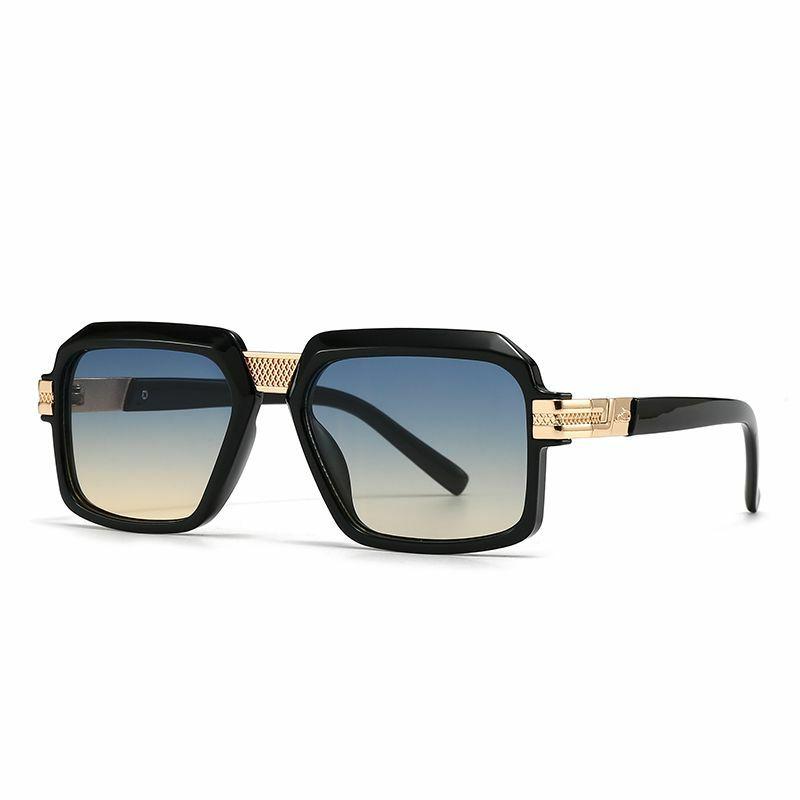 Men’s Sunglasses | Hawaiian Vacation Modern Style Square Pc Square Patchwork Full Frame Sunglasses Glasses Men's Sunglasses