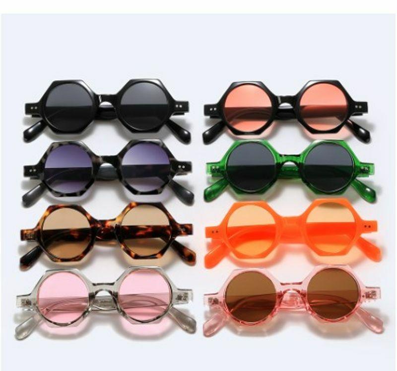 Men’s Sunglasses | hip-hop streetwear solid color ac round frame full frame men’s sunglasses Glasses Men's Sunglasses