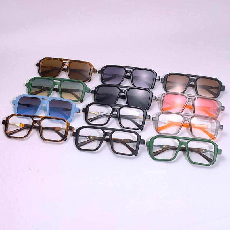 Men’s Sunglasses | retro color block pc square full frame men’s sunglasses Glasses Men's Sunglasses