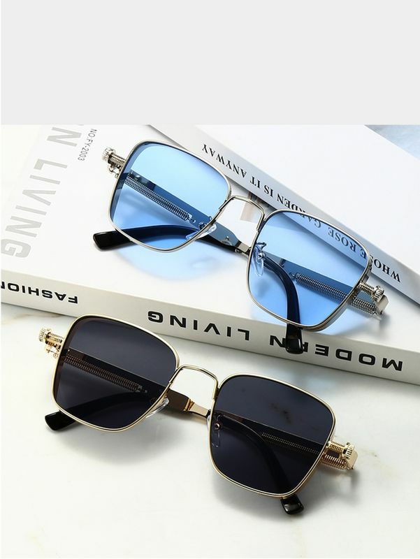 Men’s Sunglasses | retro punk british style solid color ac square full frame men’s sunglasses Glasses Men's Sunglasses