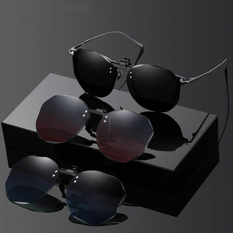 Men’s Sunglasses | simple style solid color tac polygon clips men’s sunglasses Glasses Men's Sunglasses