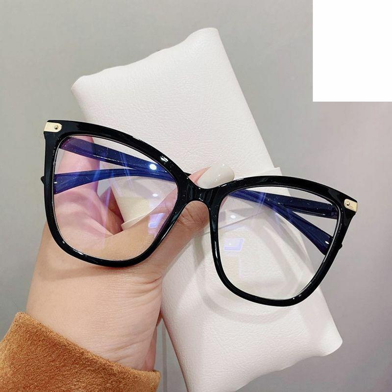 Optical Glasses | cat’s eye new anti-blue light retro large frame plain mirror fashion glasses Glasses Optical Glasses