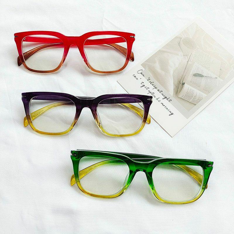 Optical Glasses | Elegant Gradient Color Resin Square Full Frame Optical Glasses Glasses Optical Glasses