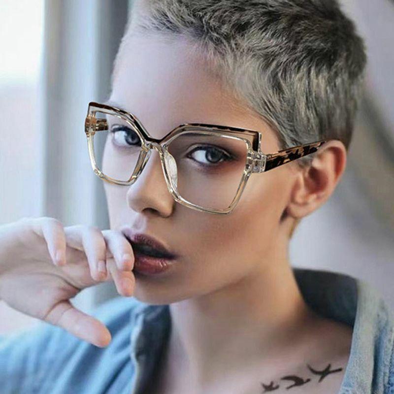 Optical Glasses | fashion color block ac cat eye full frame optical glasses Glasses Optical Glasses