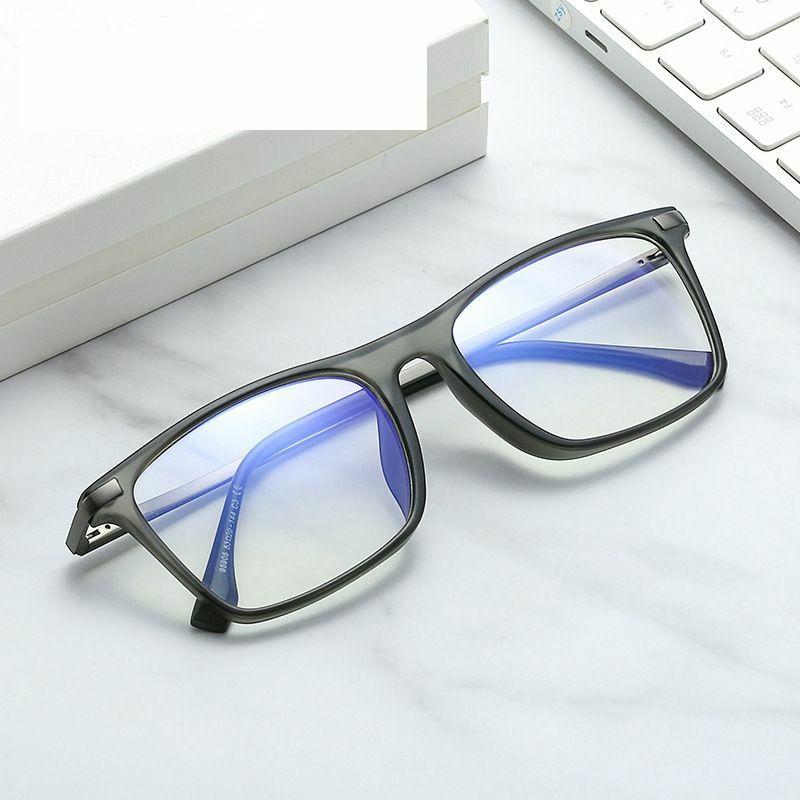 Optical Glasses | new business men retro square frame glasses anti-blue light flat glasses can be equipped with myopia glasses Glasses Optical Glasses