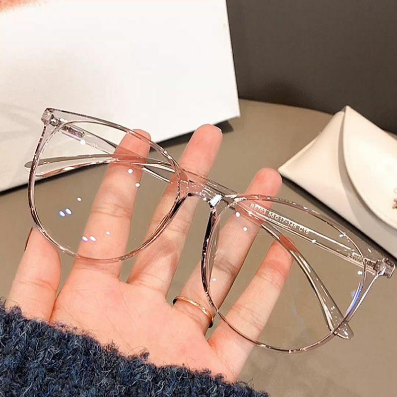 Optical Glasses | xiaohongshu anti-blue light large frame round glasses frame plain  new glasses frame ultra light artistic plain glasses fashion Glasses Optical Glasses