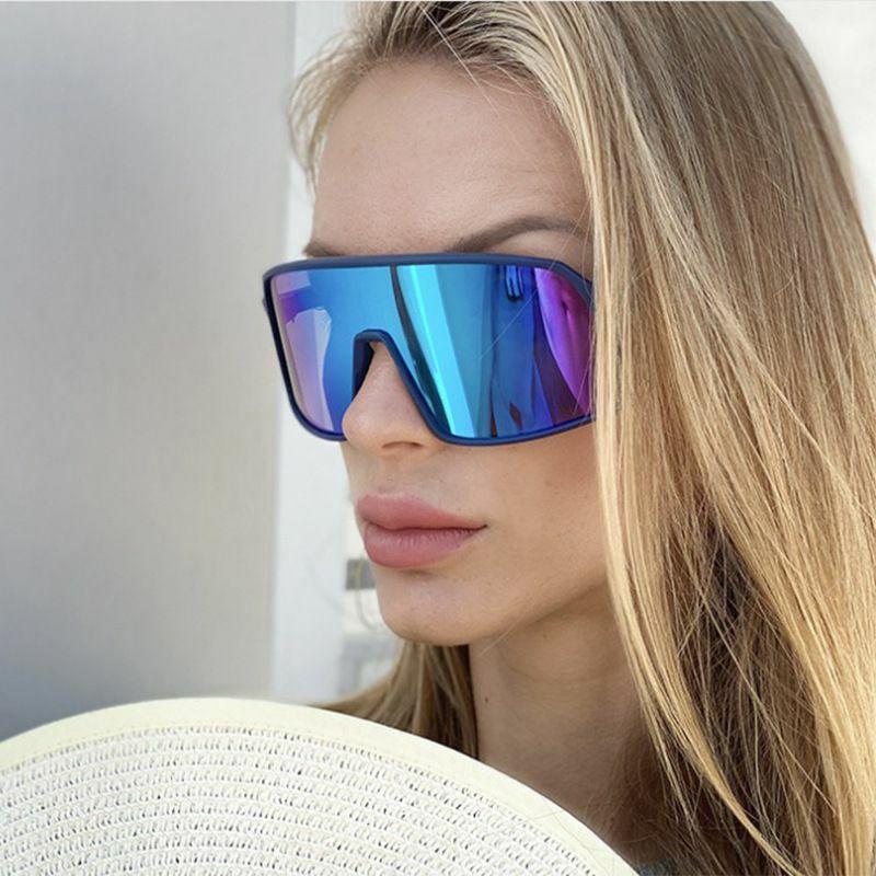 Sports Sunglasses | punk streetwear solid color pc special-shaped mirror full frame sports sunglasses Glasses Sports Sunglasses