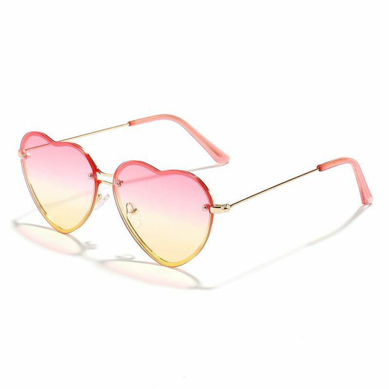 Women’s Sunglasses | fashion heart shape pc special-shaped mirror frameless women’s sunglasses Glasses Women's Sunglasses