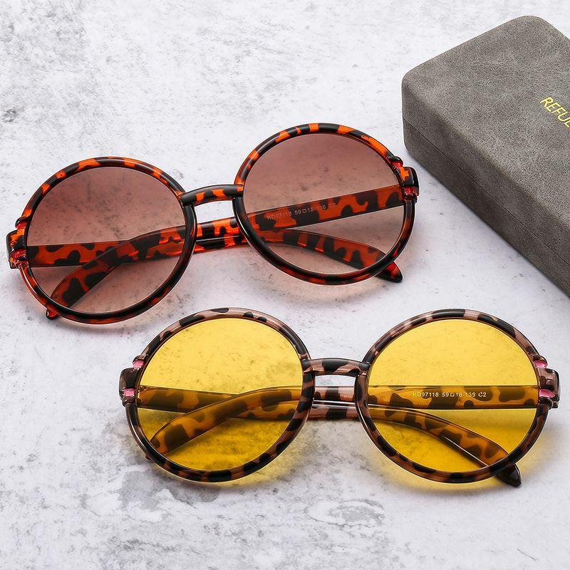 Women’s Sunglasses | fashion leopard ac round frame patchwork full frame women’s sunglasses Glasses Women's Sunglasses