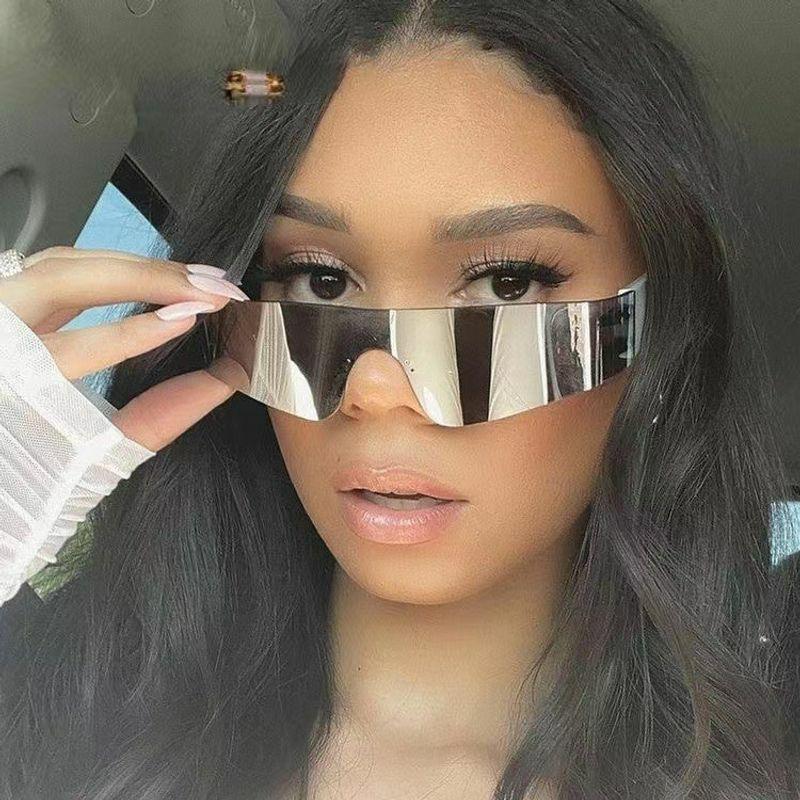 Women’s Sunglasses | fashion solid color pc oval frame frameless women’s sunglasses Glasses Women's Sunglasses