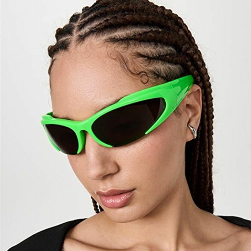 Women’s Sunglasses | hip-hop exaggerated punk color block ac special-shaped mirror full frame women’s sunglasses Glasses Women's Sunglasses