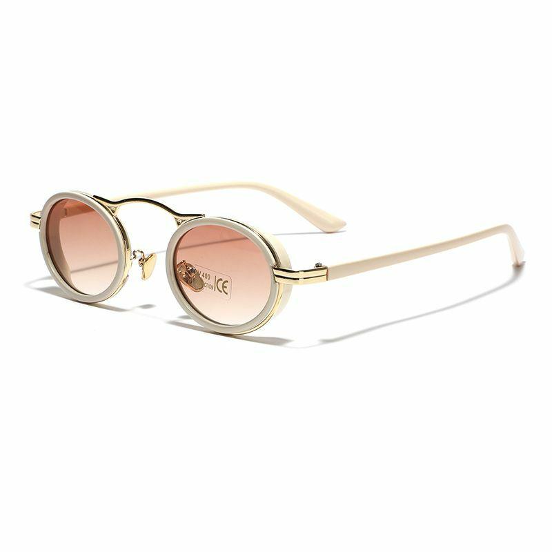 Women’s Sunglasses | hip-hop streetwear solid color ac oval frame full frame women’s sunglasses Glasses Women's Sunglasses