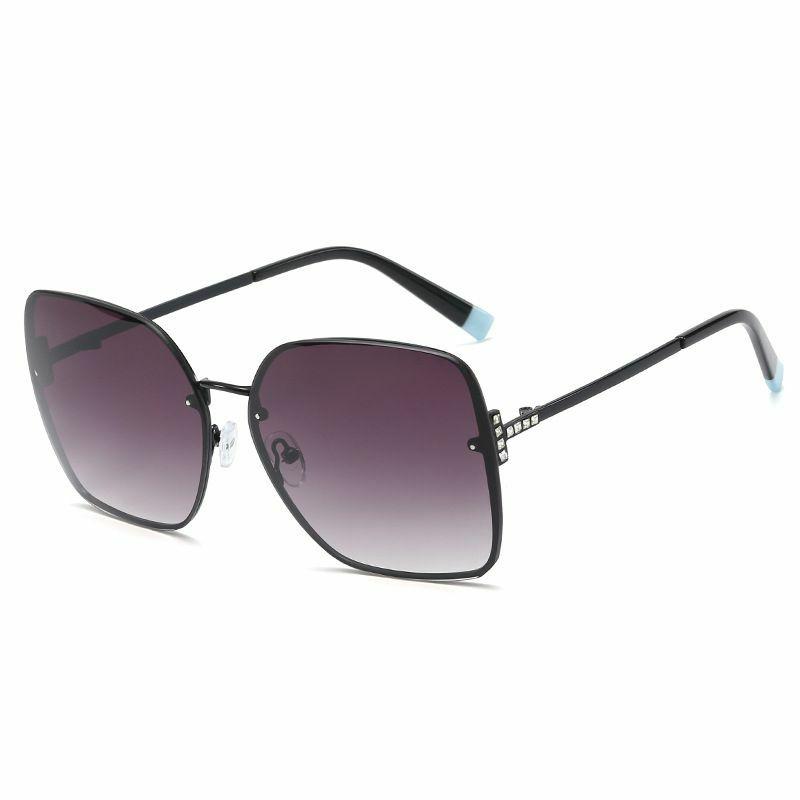 Women’s Sunglasses | new metal big frame sunglasses tmall hot push sunglasses trend diamond-set sunglasses frame  wholesale nihaojewelry Glasses Women's Sunglasses