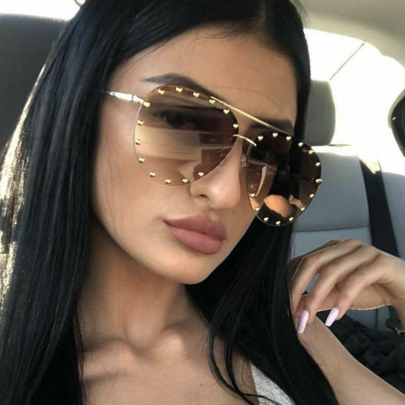 Women’s Sunglasses | new metal  large rim  ladies fashion  multicolor sunglasses Glasses Women's Sunglasses