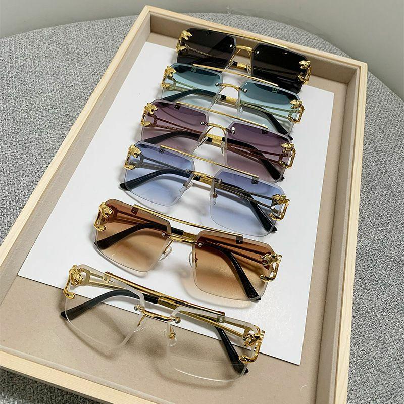 Women’s Sunglasses | punk modern style solid color pc square frameless women’s sunglasses Glasses Women's Sunglasses